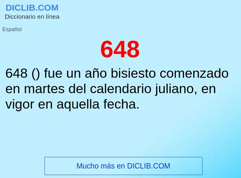 ¿Qué es 648? - significado y definición