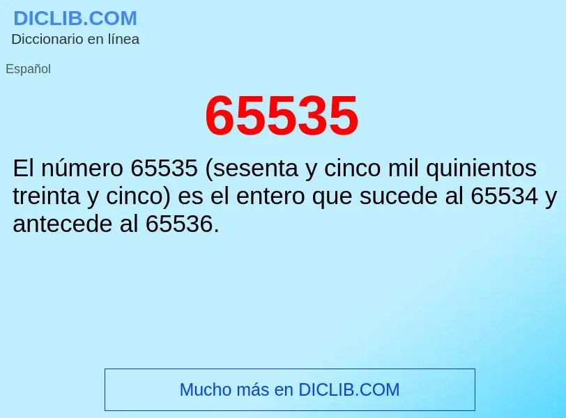 ¿Qué es 65535? - significado y definición