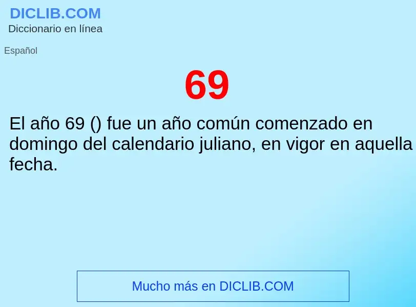 ¿Qué es 69? - significado y definición