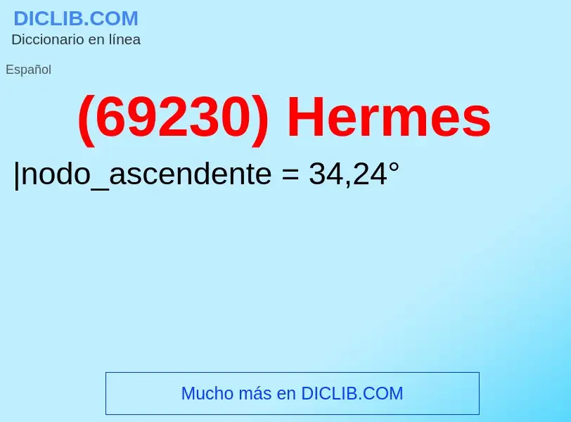 O que é (69230) Hermes - definição, significado, conceito