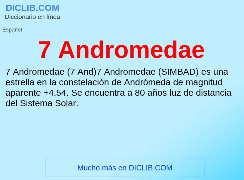 Qu'est-ce que 7 Andromedae - définition