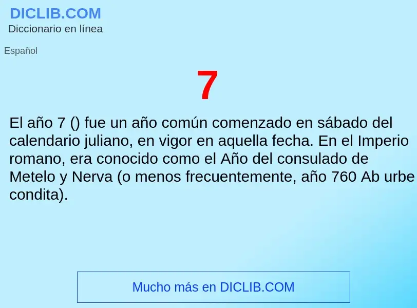 ¿Qué es 7? - significado y definición