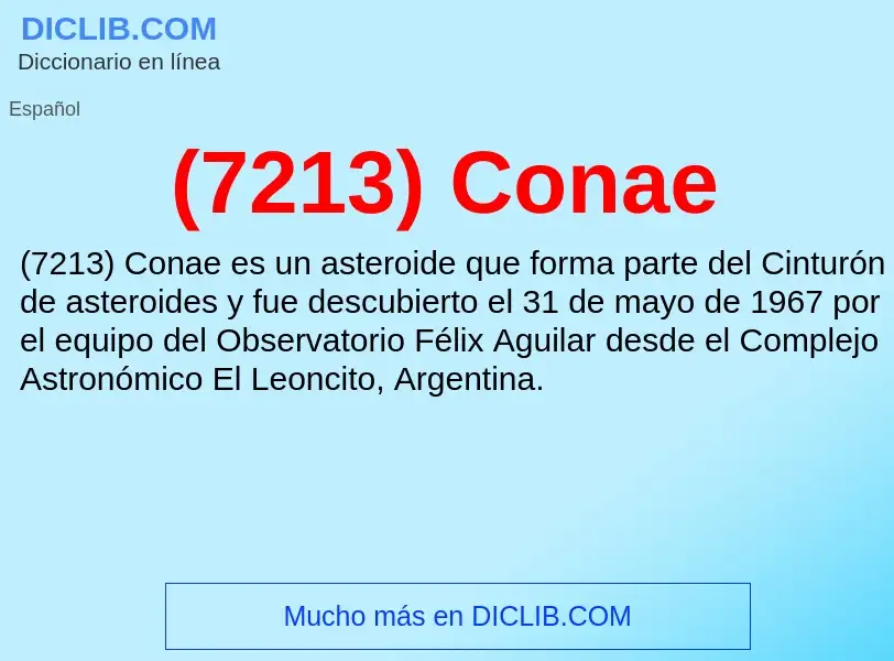 What is (7213) Conae - meaning and definition