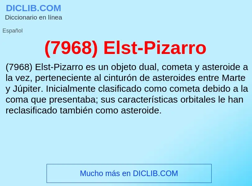 O que é (7968) Elst-Pizarro - definição, significado, conceito