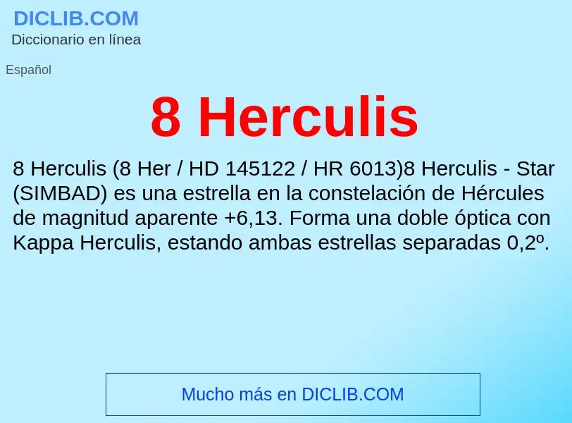 O que é 8 Herculis - definição, significado, conceito