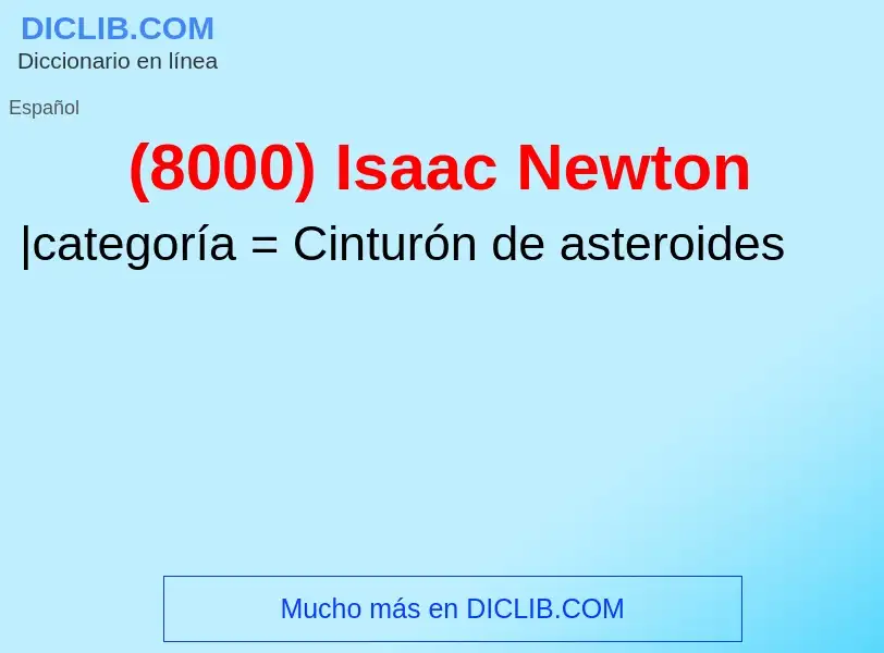 Wat is (8000) Isaac Newton - definition