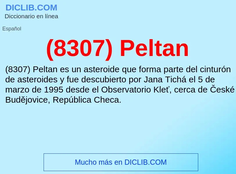 Wat is (8307) Peltan - definition