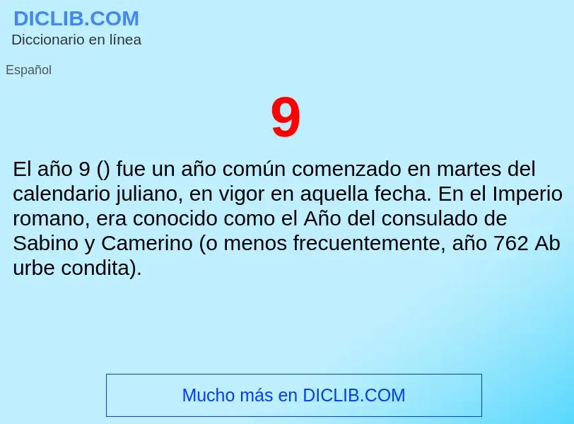 O que é 9 - definição, significado, conceito