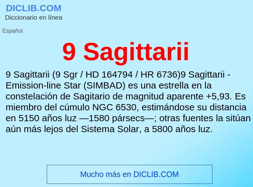 Was ist 9 Sagittarii - Definition