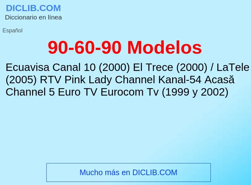 O que é 90-60-90 Modelos - definição, significado, conceito