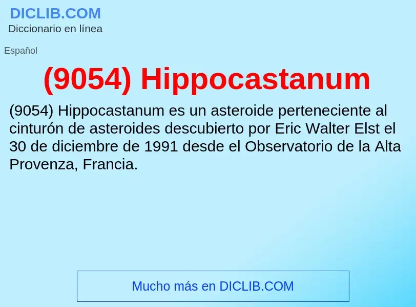 Wat is (9054) Hippocastanum - definition