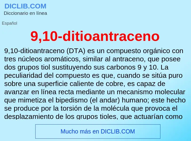 O que é 9,10-ditioantraceno - definição, significado, conceito