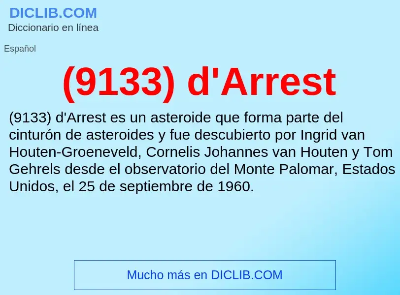 What is (9133) d'Arrest - meaning and definition