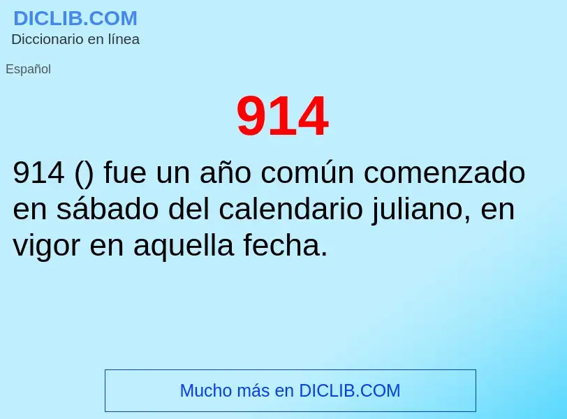 O que é 914 - definição, significado, conceito