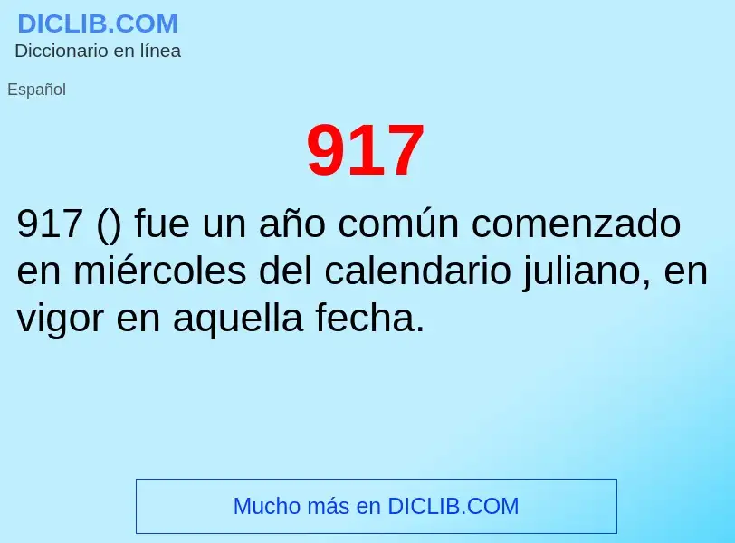 O que é 917 - definição, significado, conceito