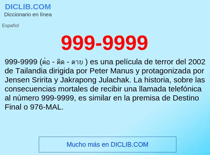 O que é 999-9999 - definição, significado, conceito