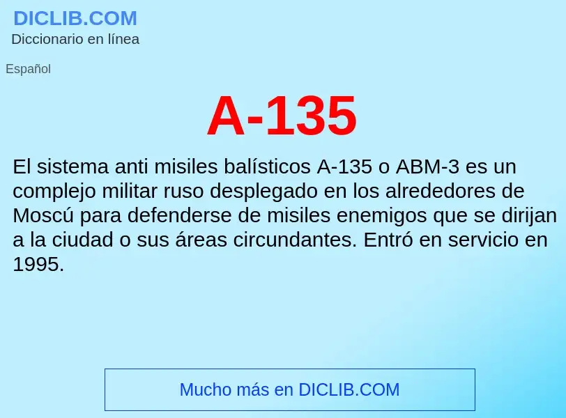 O que é A-135 - definição, significado, conceito