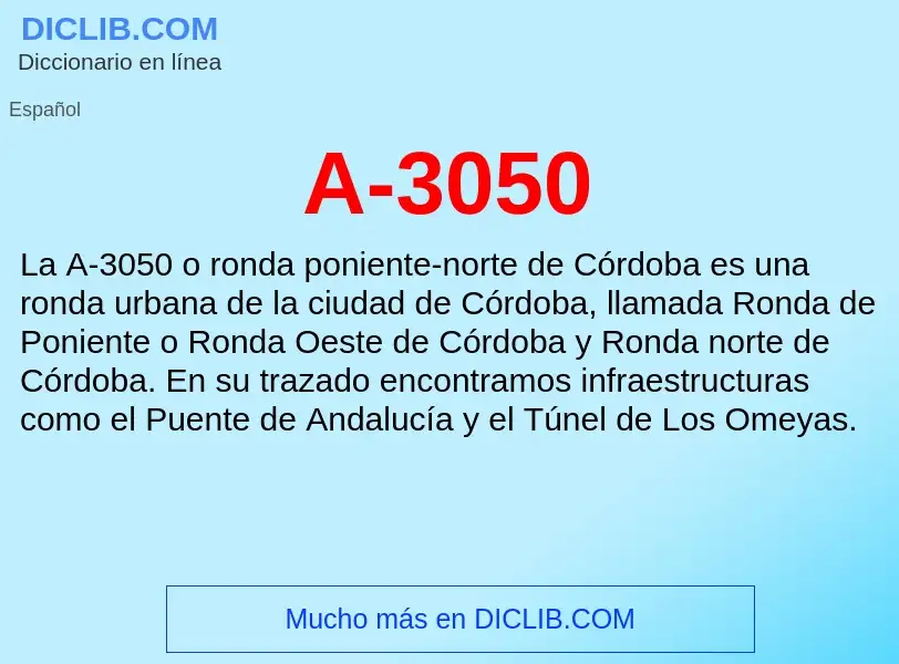 O que é A-3050 - definição, significado, conceito