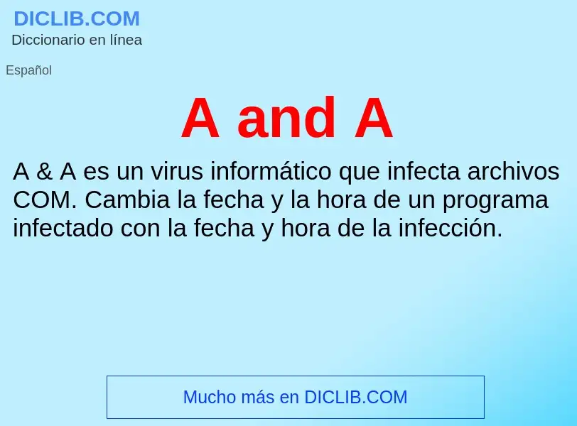 O que é A and A - definição, significado, conceito