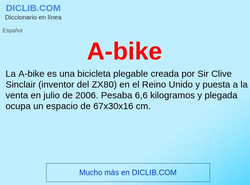 What is A-bike - definition