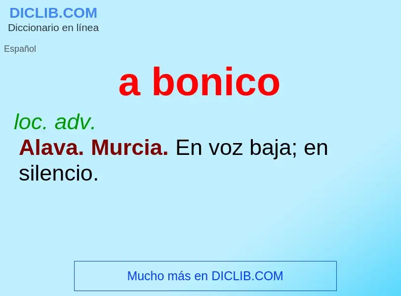 What is a bonico - meaning and definition