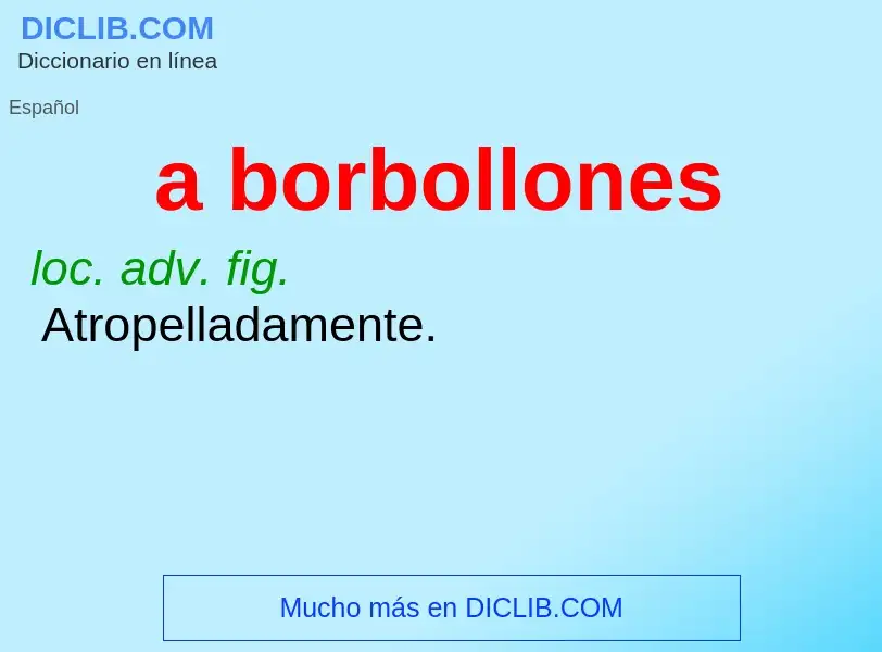 Wat is a borbollones - definition