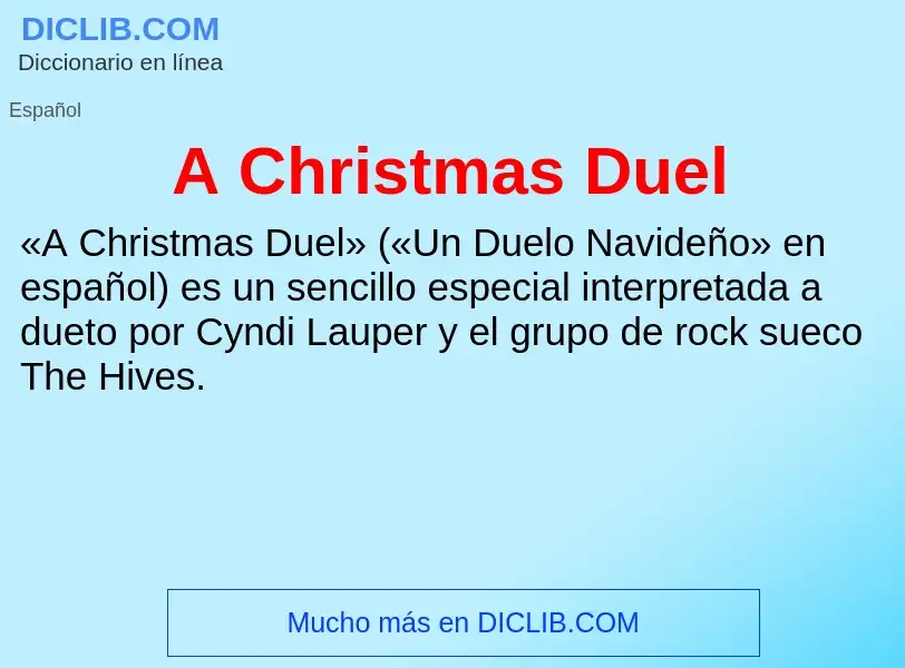 Τι είναι A Christmas Duel - ορισμός