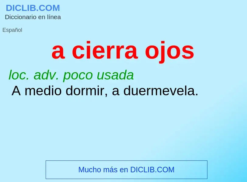 O que é a cierra ojos - definição, significado, conceito