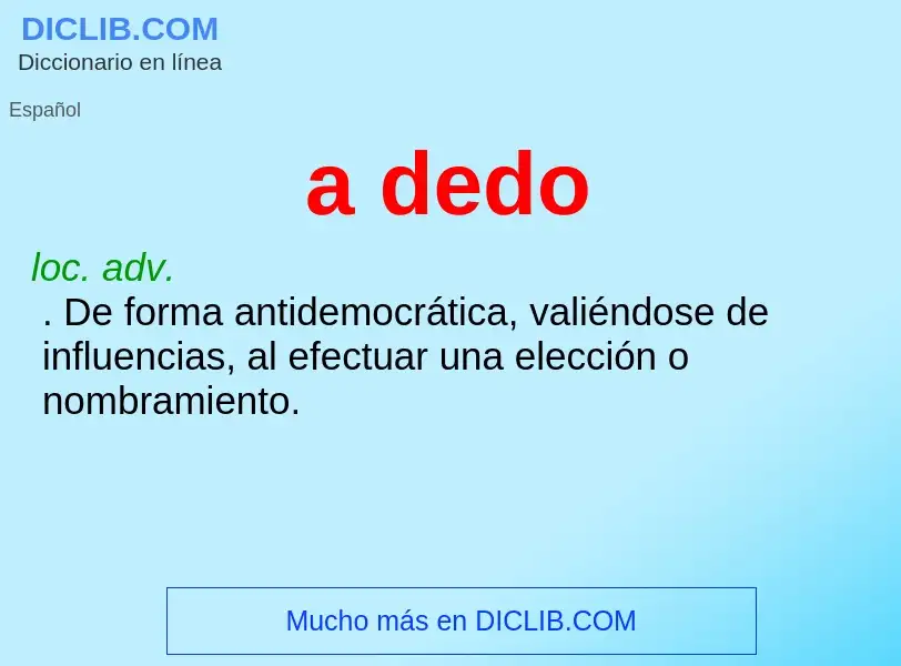 Wat is a dedo - definition