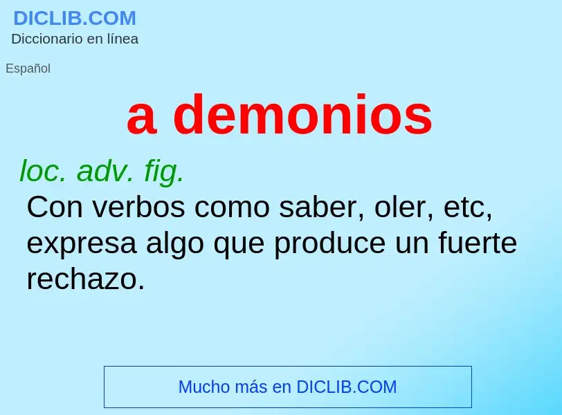 What is a demonios - definition