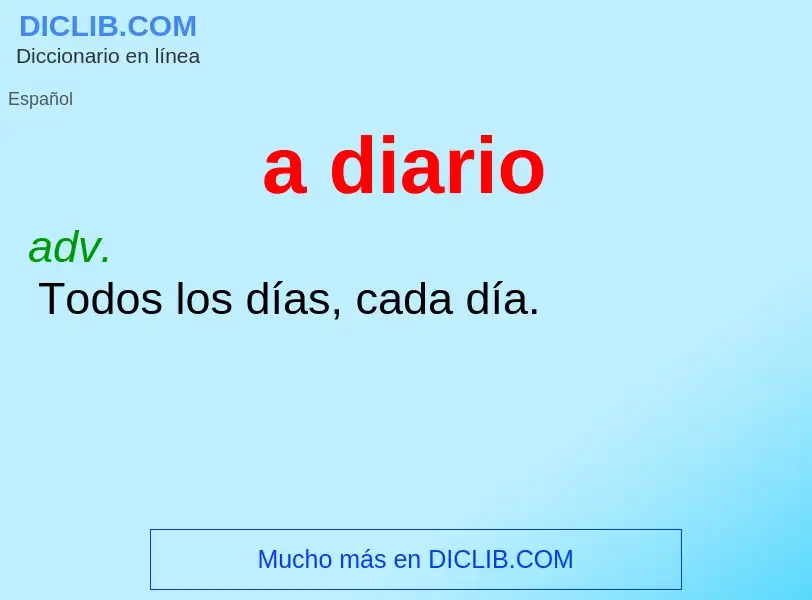 What is a diario - definition