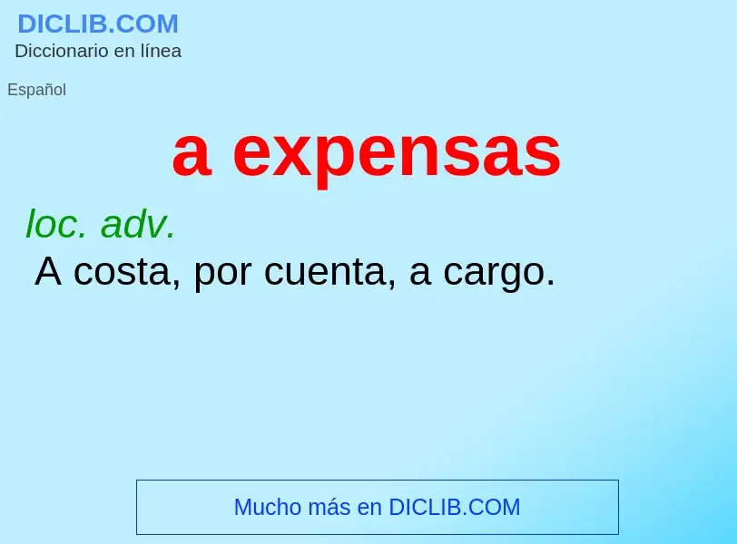 What is a expensas - definition