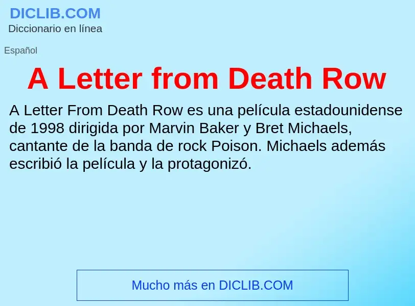 What is A Letter from Death Row - definition