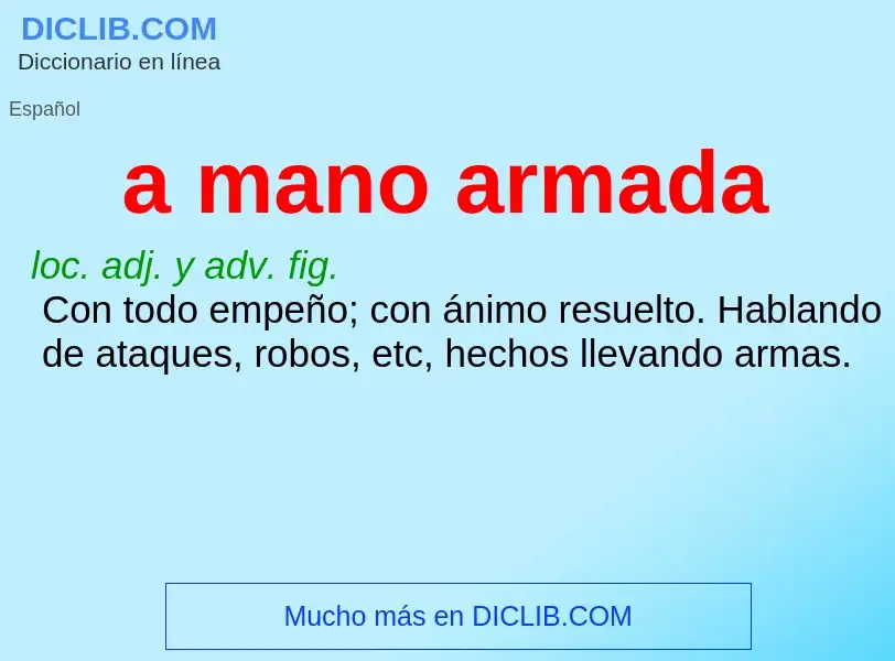 O que é a mano armada - definição, significado, conceito