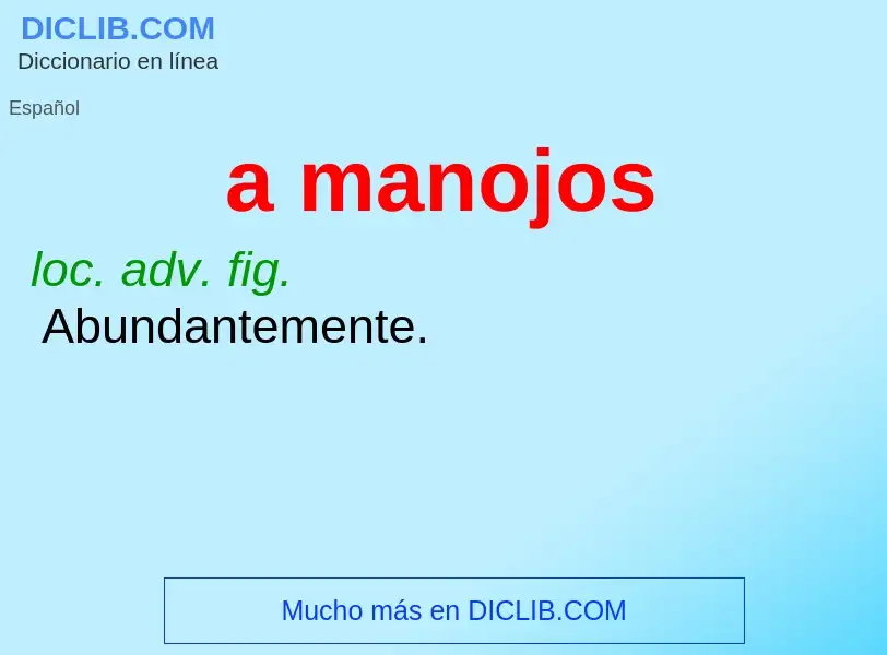 What is a manojos - meaning and definition