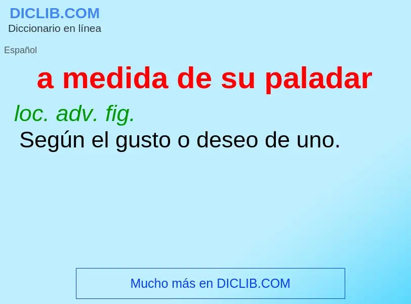 What is a medida de su paladar - definition