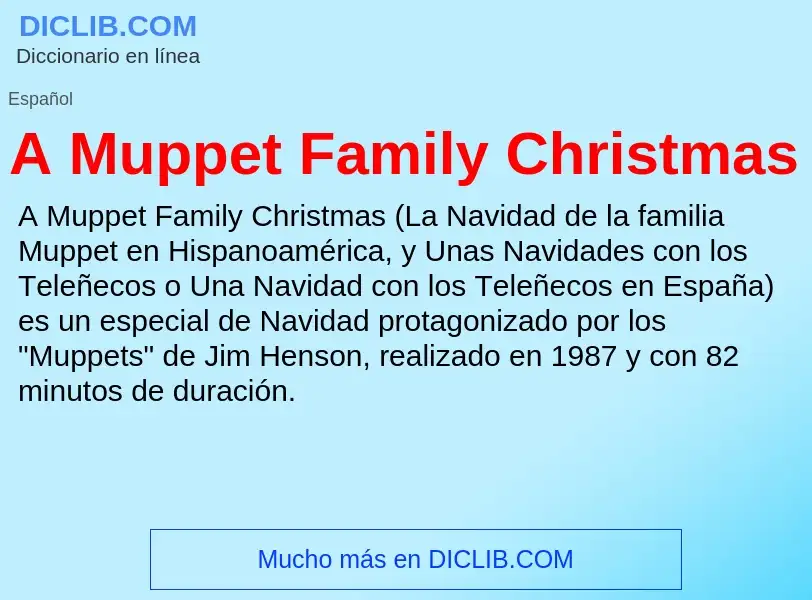 What is A Muppet Family Christmas - definition