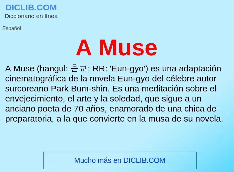 Wat is A Muse - definition