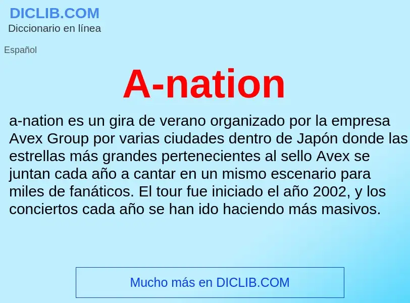 What is A-nation - definition