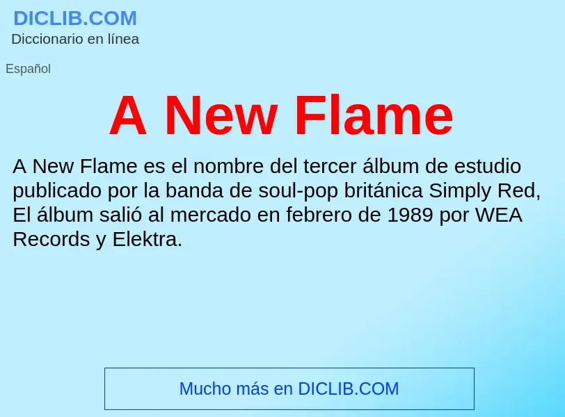 Τι είναι A New Flame - ορισμός