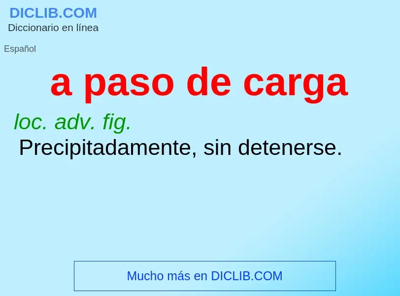 O que é a paso de carga - definição, significado, conceito