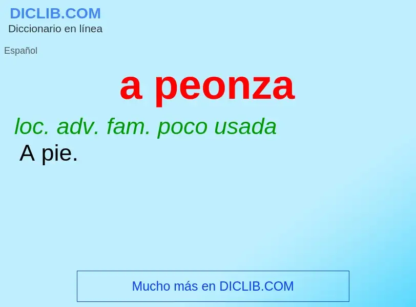 What is a peonza - meaning and definition