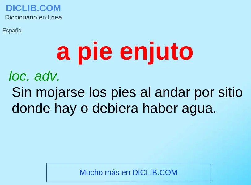 O que é a pie enjuto - definição, significado, conceito