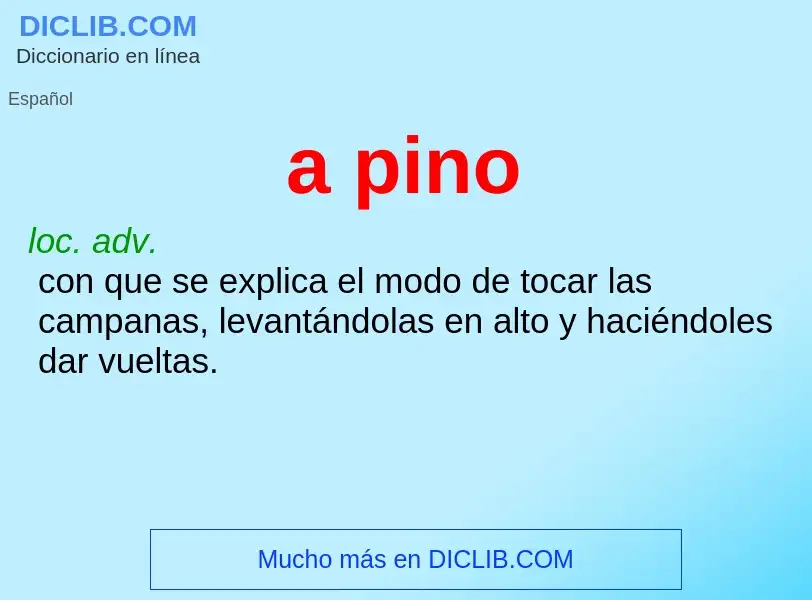 O que é a pino - definição, significado, conceito