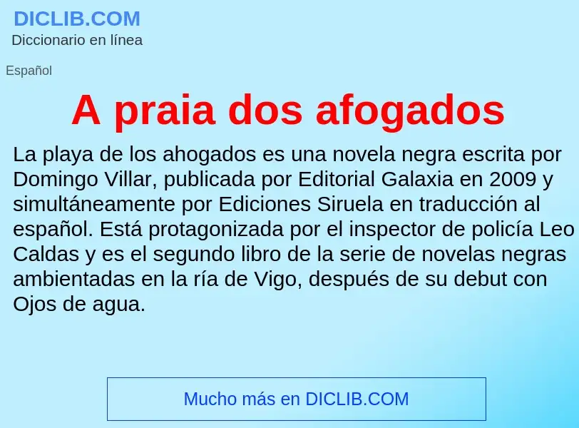 O que é A praia dos afogados - definição, significado, conceito