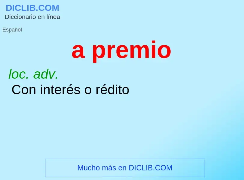 O que é a premio - definição, significado, conceito