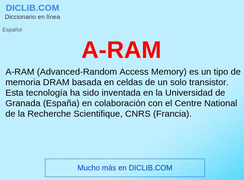 What is A-RAM - definition