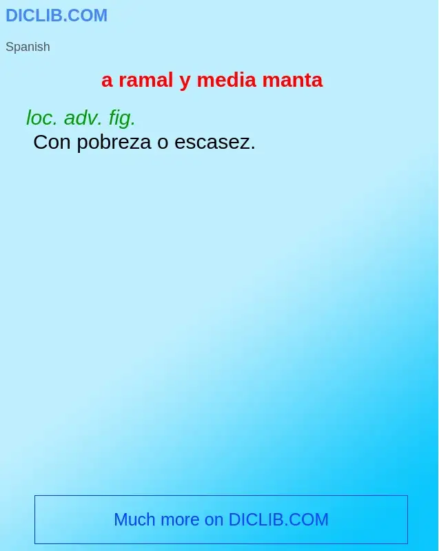 What is a ramal y media manta - definition