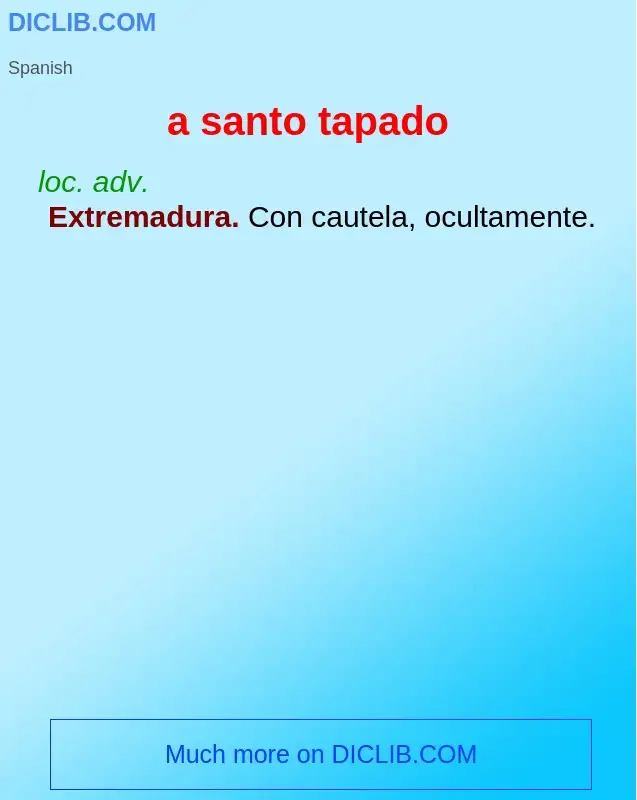 Wat is a santo tapado - definition