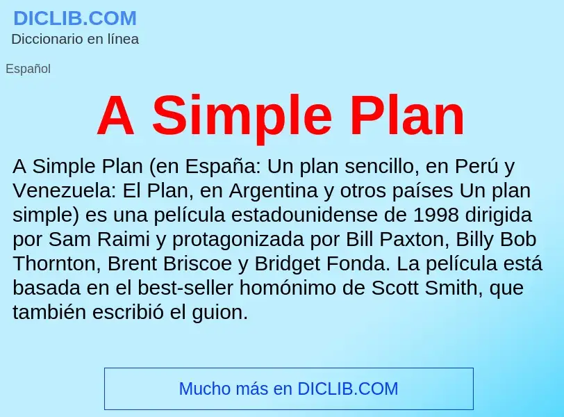 O que é A Simple Plan - definição, significado, conceito